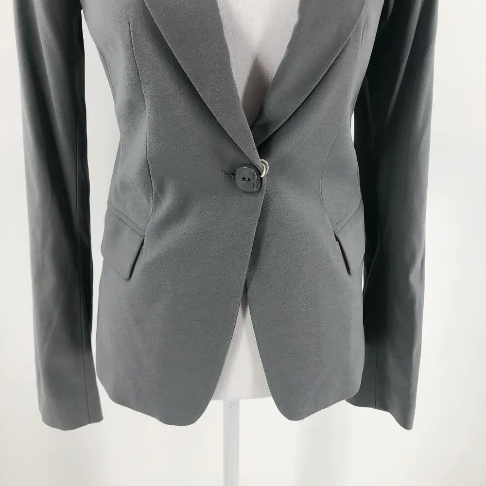 Twin Set Italy Suit Jacket Blazer Grey Jersey Women's Sz S NEW $680 - Picture 4 of 9